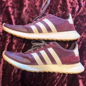 Adidas BY9302 Flashback Runner Purple Lace-Up Bicycle Toe Shoes Women's Size 10